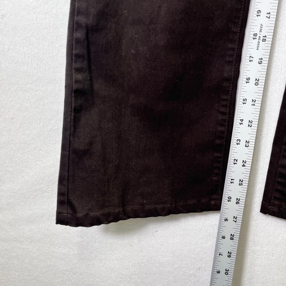 NYDJ Tummy Tuck Bootcut Jeans Womens 2P petite Black Denim Stretch VTG 2575 - Picture 7 of 10